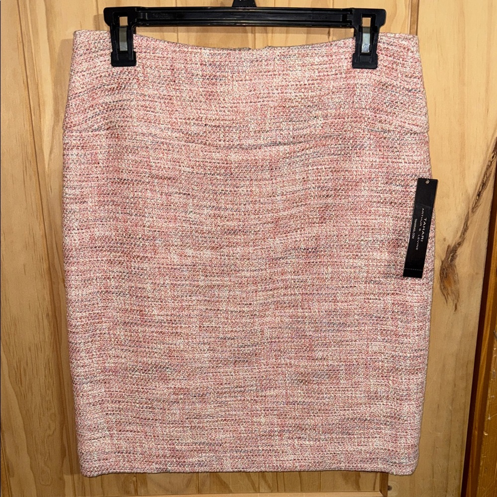 Tahari ASL Blush Tweed Pencil Skirt